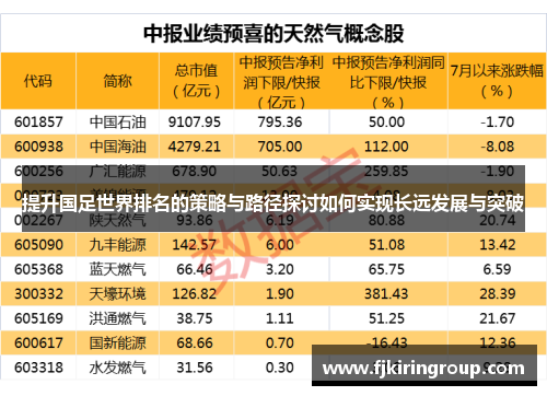 提升国足世界排名的策略与路径探讨如何实现长远发展与突破